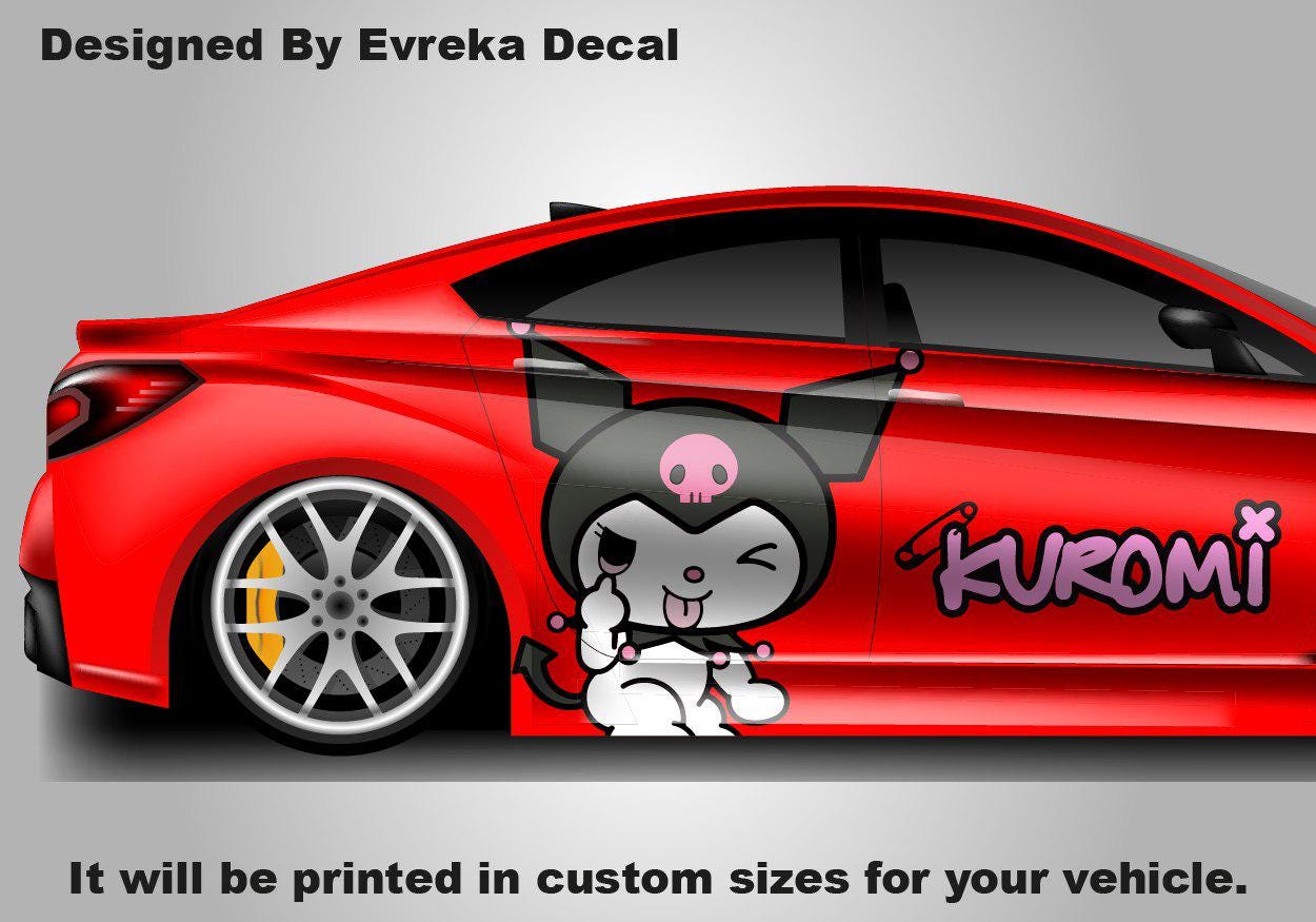 Kuromi Car Decals: Cuteness On the Go! Car Vinyl | Comics character, Designed Car Livery, Cast Vinyl Wrap - Evreka Decal