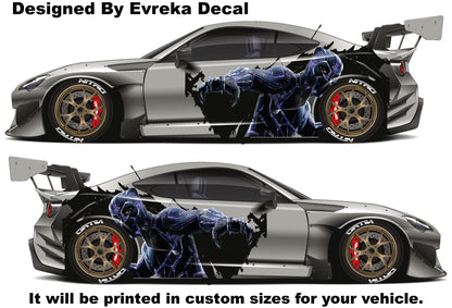 Black Panther Car Decals! American superhero,Marvel Comics character, Cast Vinyl Wrap, Universal Size - Evreka Decal