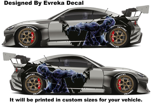 Black Panther Car Decals! American superhero,Marvel Comics character, Cast Vinyl Wrap, Universal Size - Evreka Decal