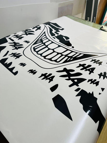 Joker Smile Car Side Decal. Joker Laugh Car Side Sticker. Joker Vinly Car Decal. - Evreka Decal