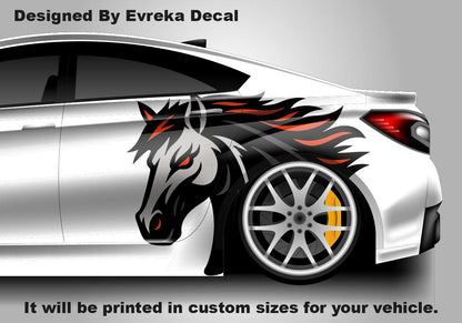 3D Horse Fits Ford Mustang Vinyl Decal Side Truck Car Vehicle Graphic - Evreka Decal
