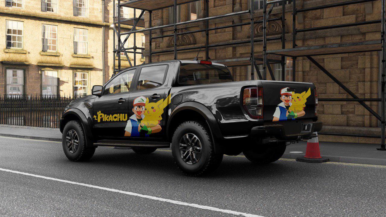 Pikachu And Ash Car Decals: Car Vinyl | Hood And Car Side Decal | Comics character, Pokemon character, Designed Car Livery, Cast Vinyl Wrap - Evreka Decal