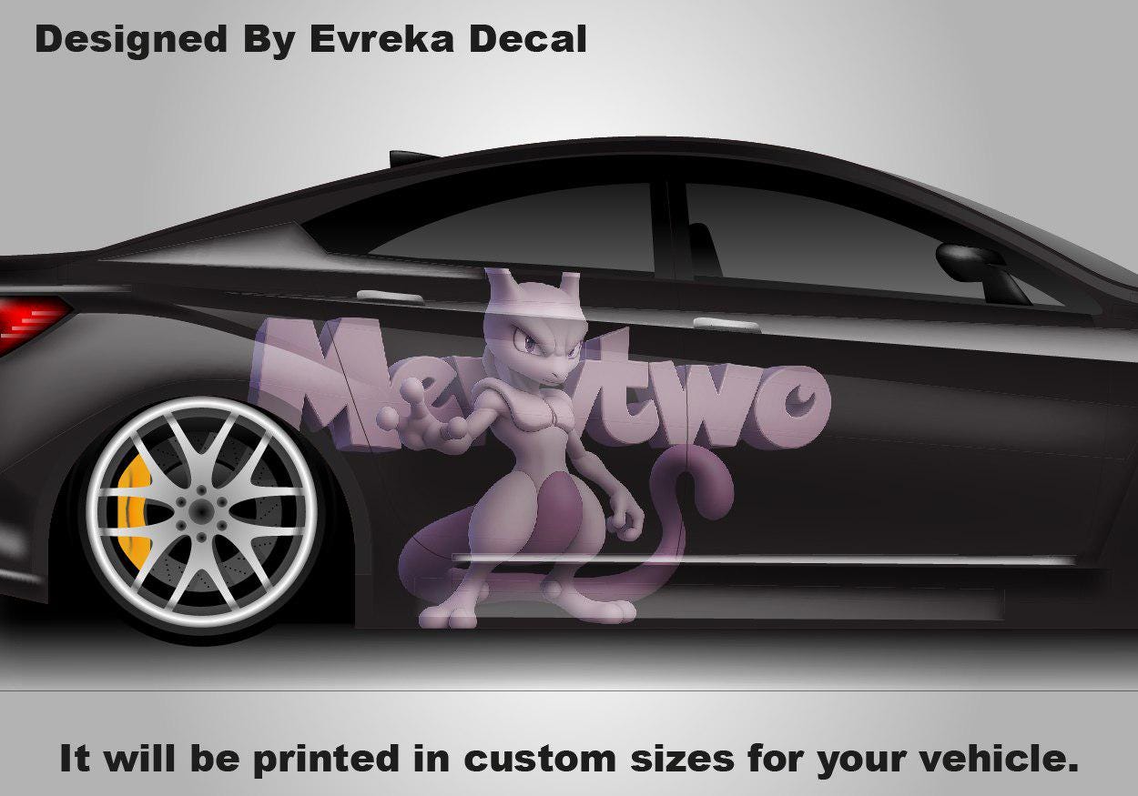 Mewtwo Car Decals: Car Vinyl | Comics character, Pokemon character, Designed Car Livery, Cast Vinyl Wrap , 3D Vinyl ( Passenger Side) - Evreka Decal