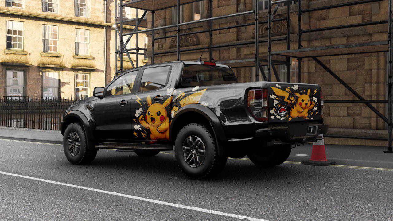 Pikachu Car Decals: Car Vinyl | Hood And Car Side Decal | Comics character, Pokemon character, Designed Car Livery, Cast Vinyl Wrap - Evreka Decal