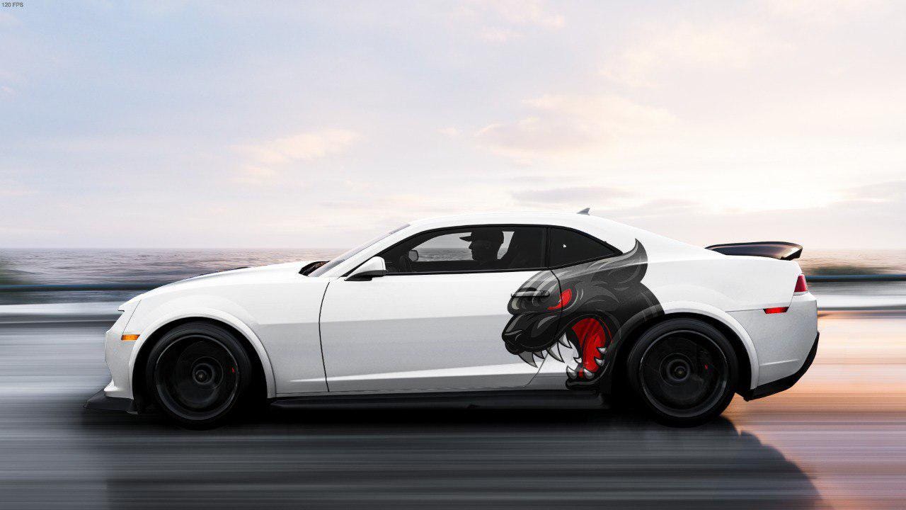 3D Cat Printed Partial Wrap Graphic Car Decal Angry Cat Car Wrap Car Design Wrap - Evreka Decal