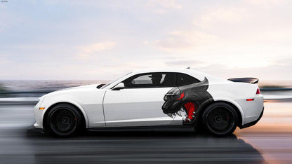 3D Cat Printed Partial Wrap Graphic Car Decal Angry Cat Car Wrap Car Design Wrap - Evreka Decal