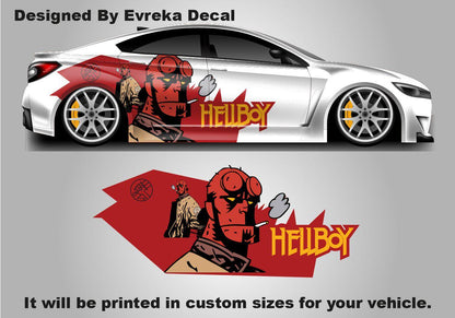 Hellboy Large Car Decal, Vinyl Graphic Car Wrap - Transform Your Ride with our Exclusive Hellboy Car Decals! - Evreka Decal