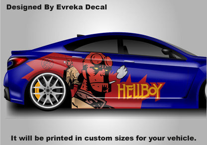 Hellboy Large Car Decal, Vinyl Graphic Car Wrap - Transform Your Ride with our Exclusive Hellboy Car Decals! - Evreka Decal