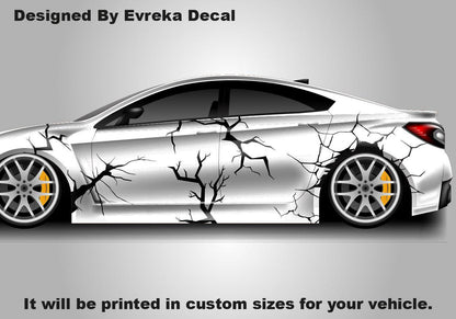 Paint Cracks Accent DIY Kit Car Decal Car Design Wrap Car Livery - Evreka Decal