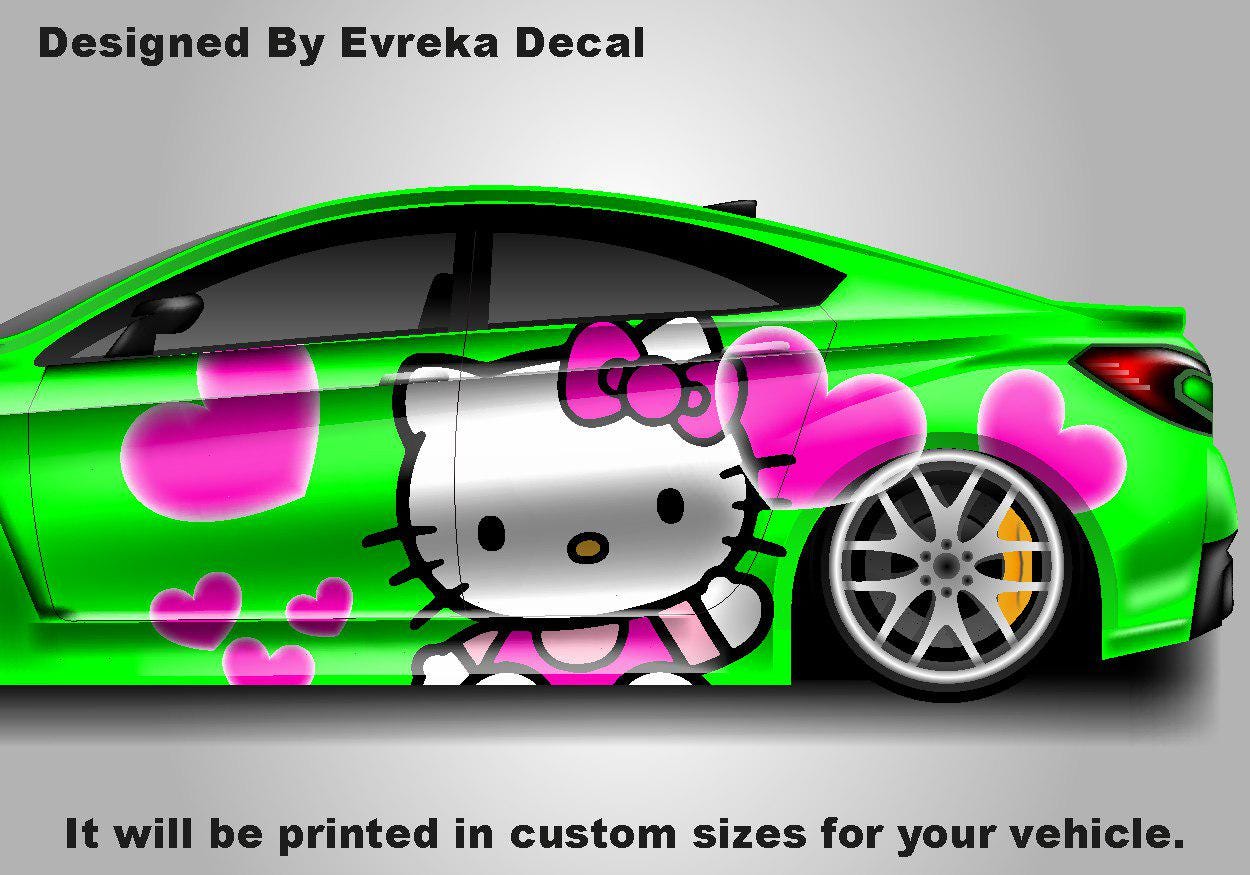 Hello Kitty Car Decals: Cuteness On the Go! Car Vinyl | Comics character, Designed Car Livery, Cast Vinyl Wrap - Evreka Decal