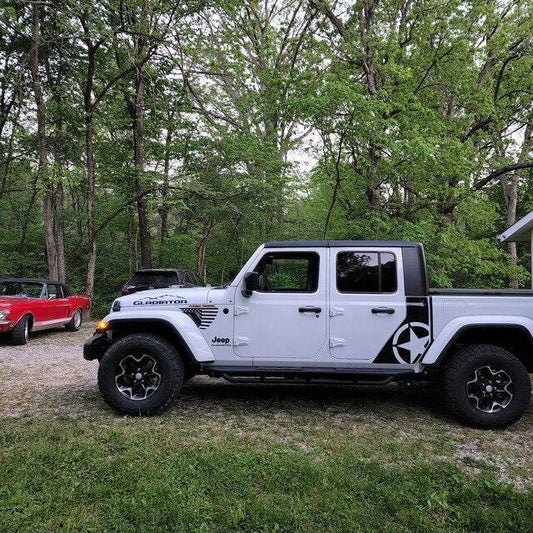 Jeep Gladiator 4 Door Side Star Decal Omega Sides Vinyl Graphic for JT Gladiator Both Sides - Evreka Decal