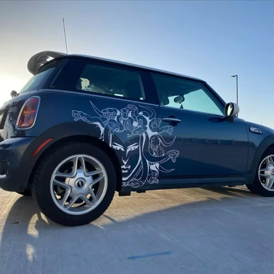 2x Medusa Design Vinyl Cut Sticker for Car Body,Door,Hood Exterior Accessories Snake PVC Decal Waterproof,Sun protection - Evreka Decal