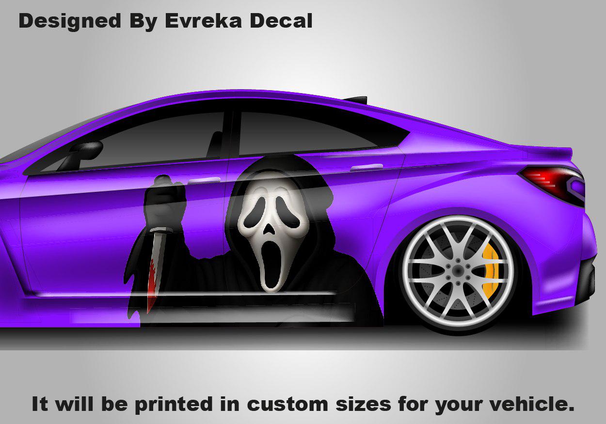 3D Scream, 3d Car Livery, Cast Vinyl Wrap, Universal Size, Car Wrap, 3d Car Decal, Car Foil Design - Evreka Decal
