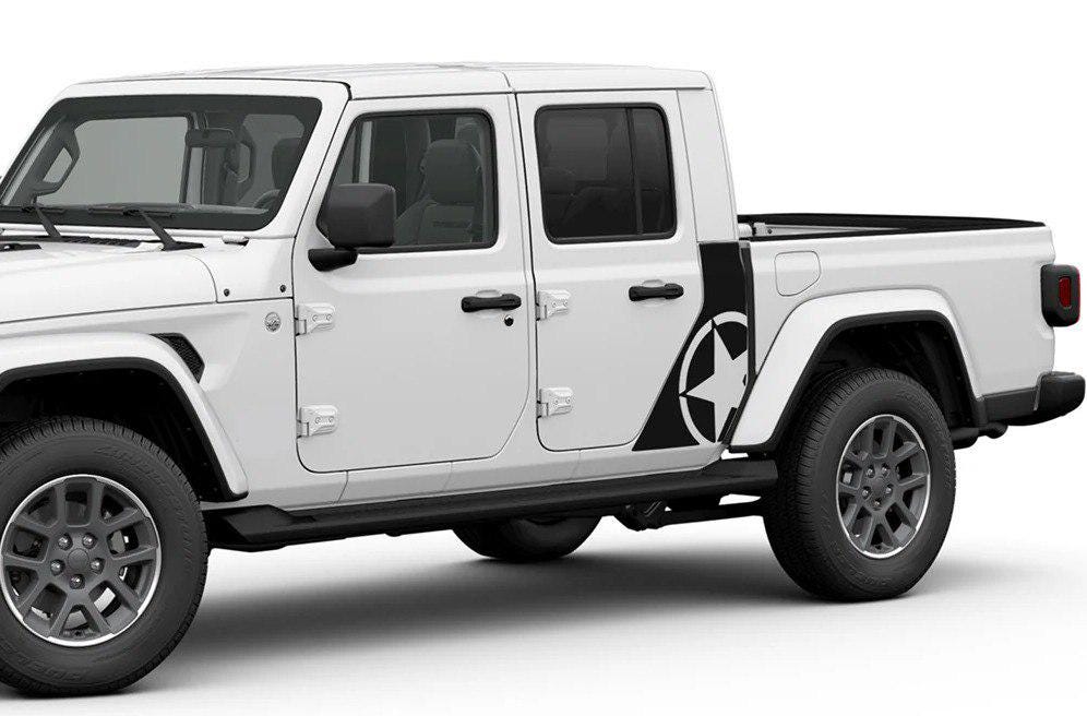 Jeep Gladiator 4 Door Side Star Decal Omega Sides Vinyl Graphic for JT Gladiator Both Sides - Evreka Decal