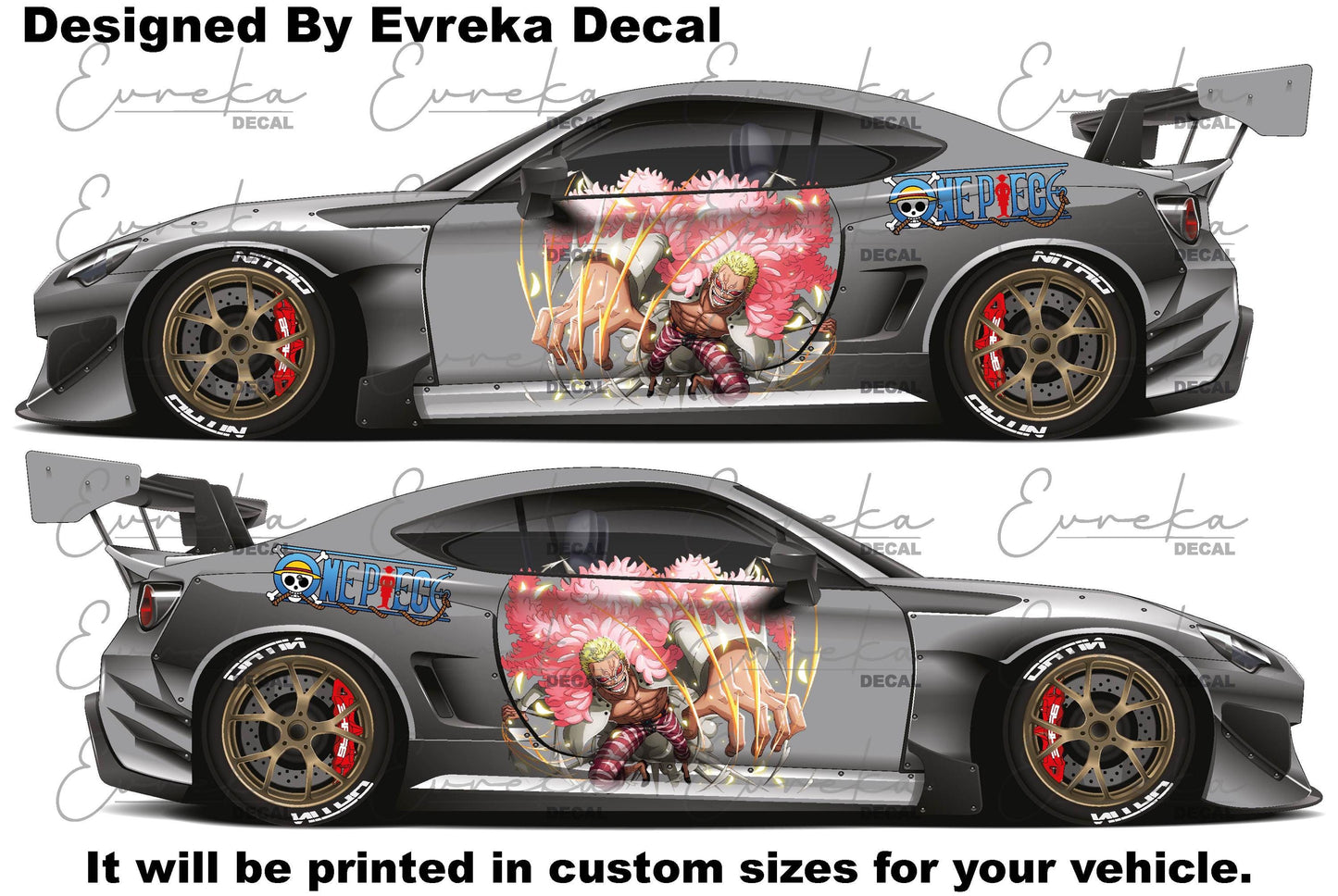 Ace Car Anime Decal, Anime car sticker, Car Decals, Large Vehicle Graphics, Side Car Decal, Universal Size, Car Livery - Evreka Decal