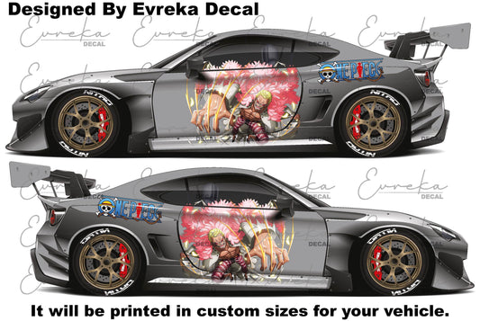 Ace Car Anime Decal, Anime car sticker, Car Decals, Large Vehicle Graphics, Side Car Decal, Universal Size, Car Livery - Evreka Decal