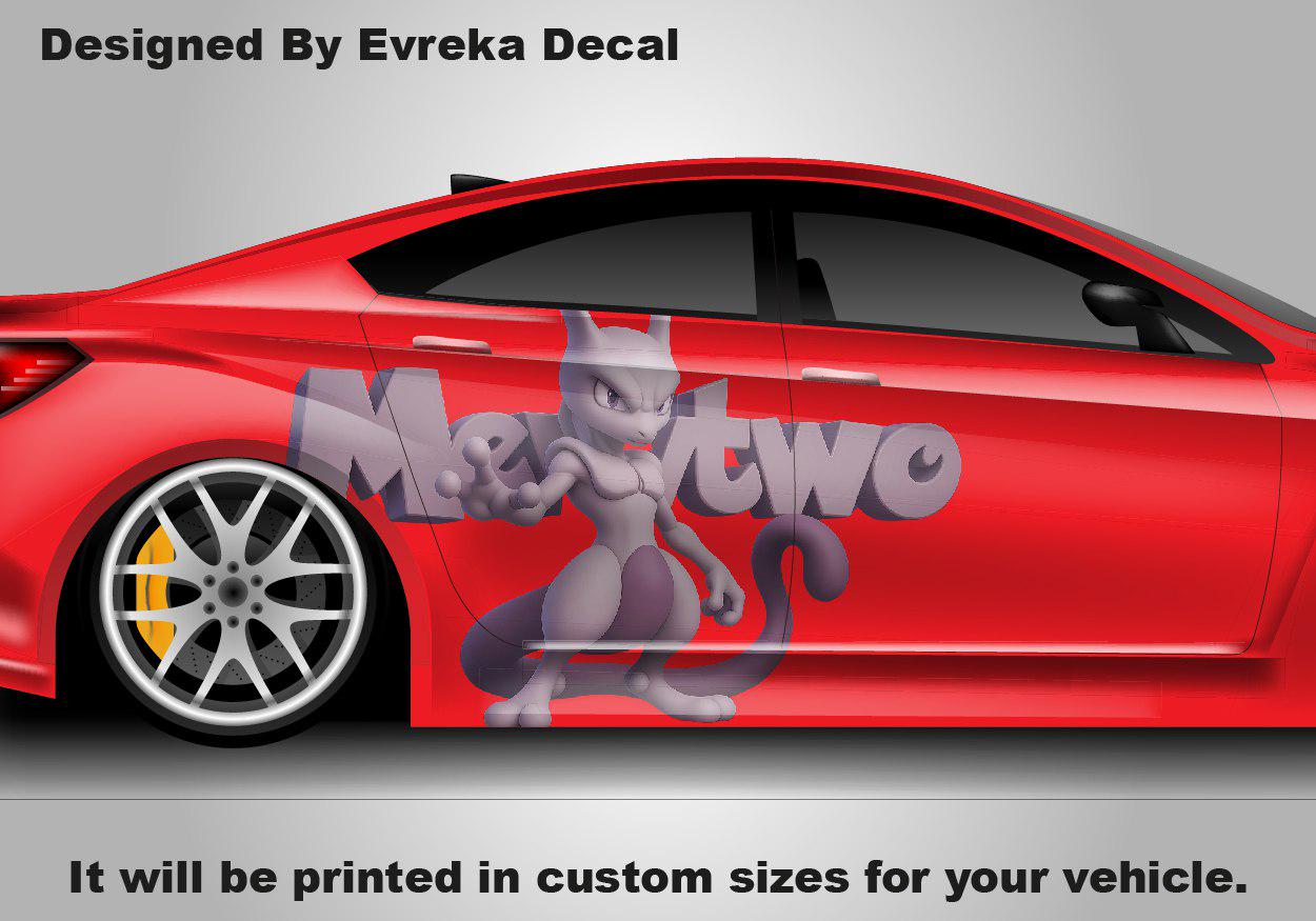 Mewtwo Car Decals: Car Vinyl | Comics character, Pokemon character, Designed Car Livery, Cast Vinyl Wrap , 3D Vinyl ( Passenger Side) - Evreka Decal