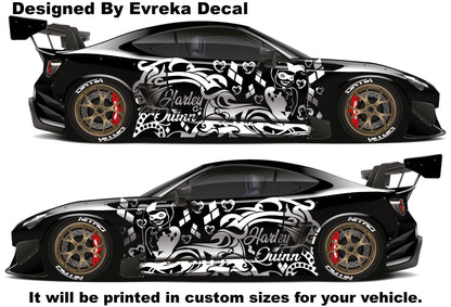2X Trıbal Harley Quınn Graphıc Vınyl Decal TRUCK CAR SIDES - Evreka Decal