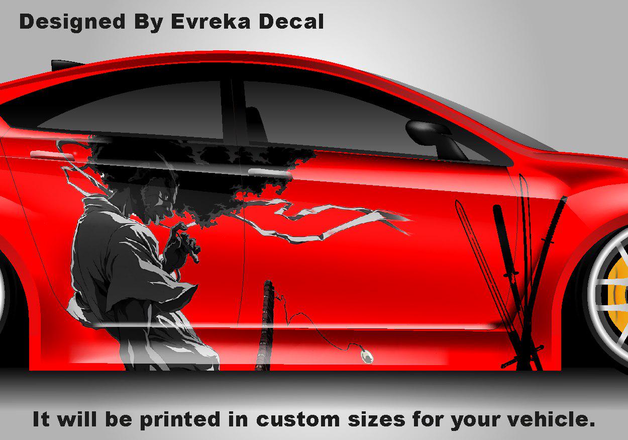 Afro Samurai Car Wrap, Japanese Vehicle Shine, Cast Vinyl Wrap, Universal Size afro Samurai Anime Car Sticker Car Decal - Evreka Decal