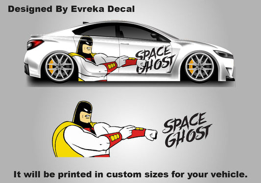 Space Ghost , American superhero the, Designed Car Livery, Cast Vinyl Wrap, Universal Size - Evreka Decal