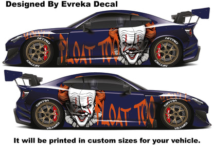 Bundle pennywise, It, Car Livery, Cast Vinyl Wrap, Universal Size, Car Wrap - Evreka Decal