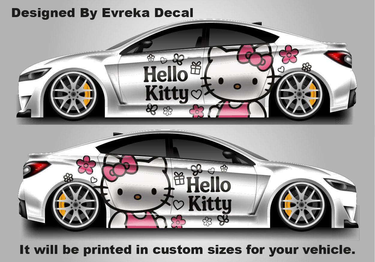 Hello Kitty Car Decals: Cuteness On the Go! Car Vinyl | Comics character, Designed Car Livery, Cast Vinyl Wrap - Evreka Decal