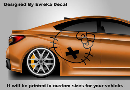 2x Hello Kitty Car Decals: Cuteness On the Go! Car Vinyl | Comics character, Designed Car Livery, Cast Vinyl Wrap | BOTH SIDE - Evreka Decal