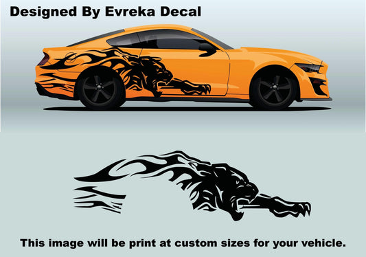 Jaguar Fender Top Side Trunk Car Sticker, Jaguar Decal. Jaguar Car Sticker - Evreka Decal