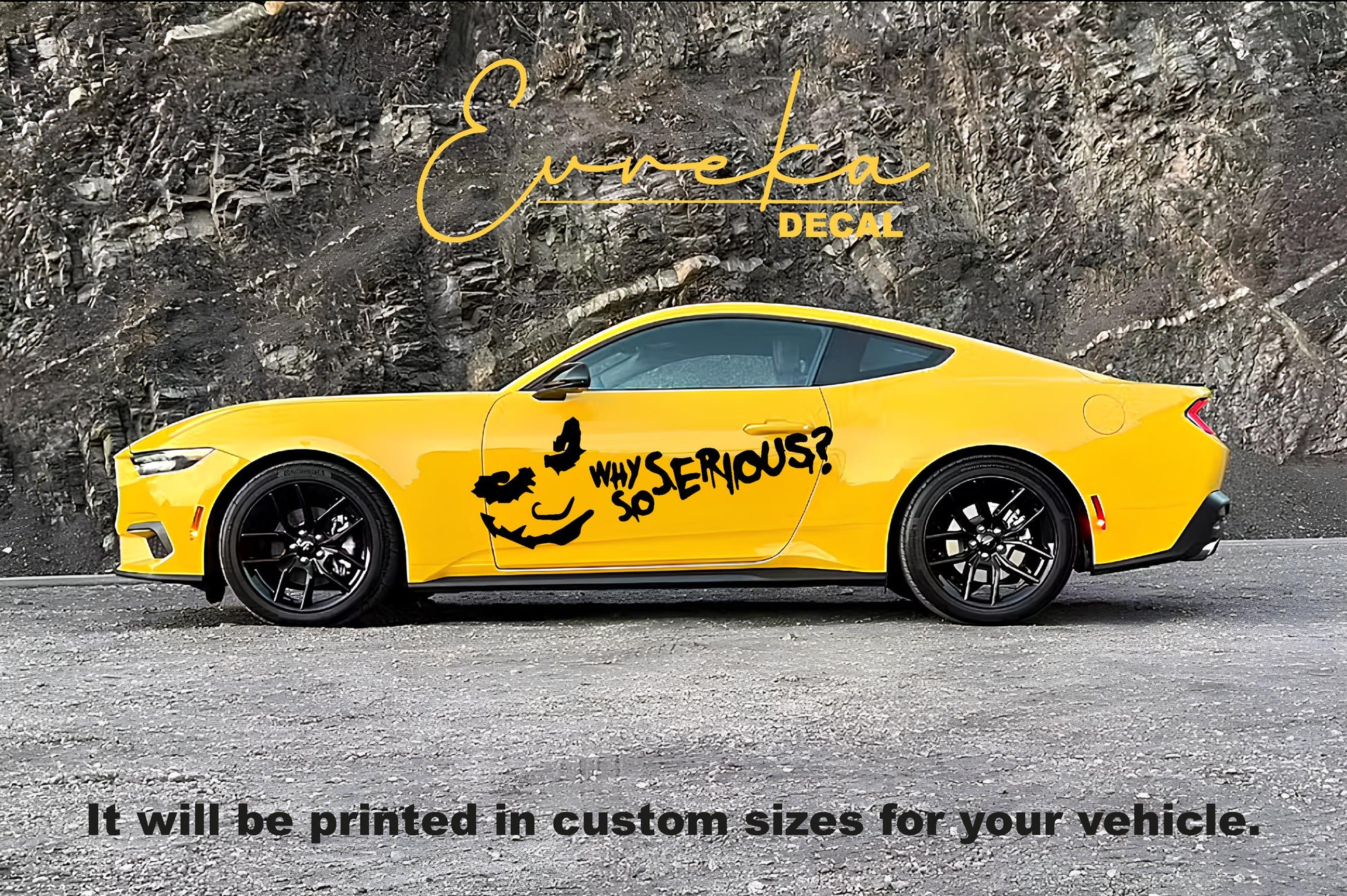 2x Joker Sticker - Joker Why So Serious Sticker - Car Window Graphic - Joker Window Decal - Joker Bumper Sticker - Why So Serious Decal - Evreka Decal