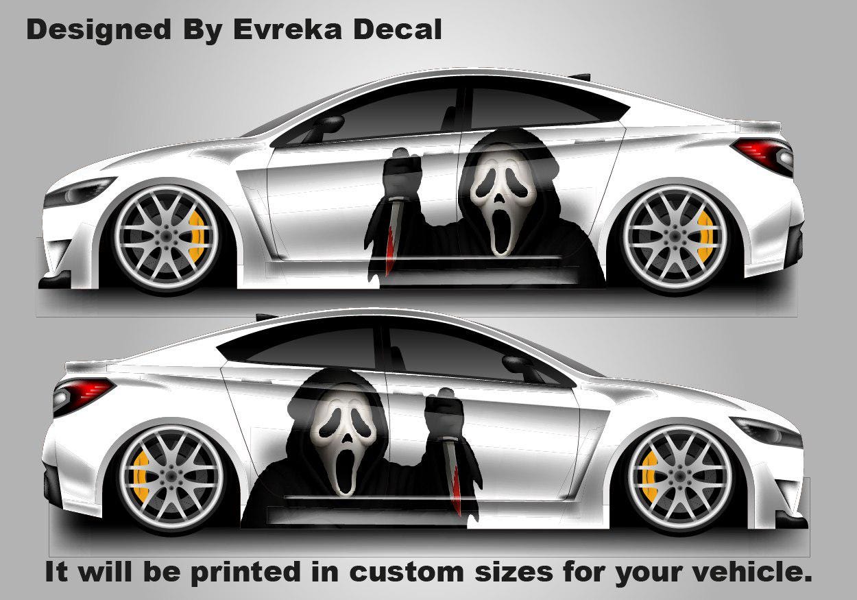 3D Scream, 3d Car Livery, Cast Vinyl Wrap, Universal Size, Car Wrap, 3d Car Decal, Car Foil Design - Evreka Decal