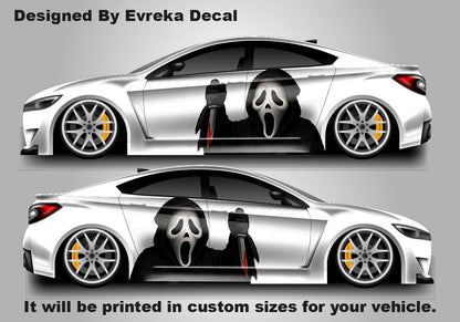 3D Scream, 3d Car Livery, Cast Vinyl Wrap, Universal Size, Car Wrap, 3d Car Decal, Car Foil Design - Evreka Decal