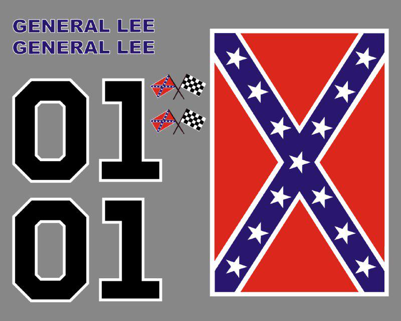 Dukes Of Hazzard General Lee Roff Banner 01 DECAL SET - Evreka Decal