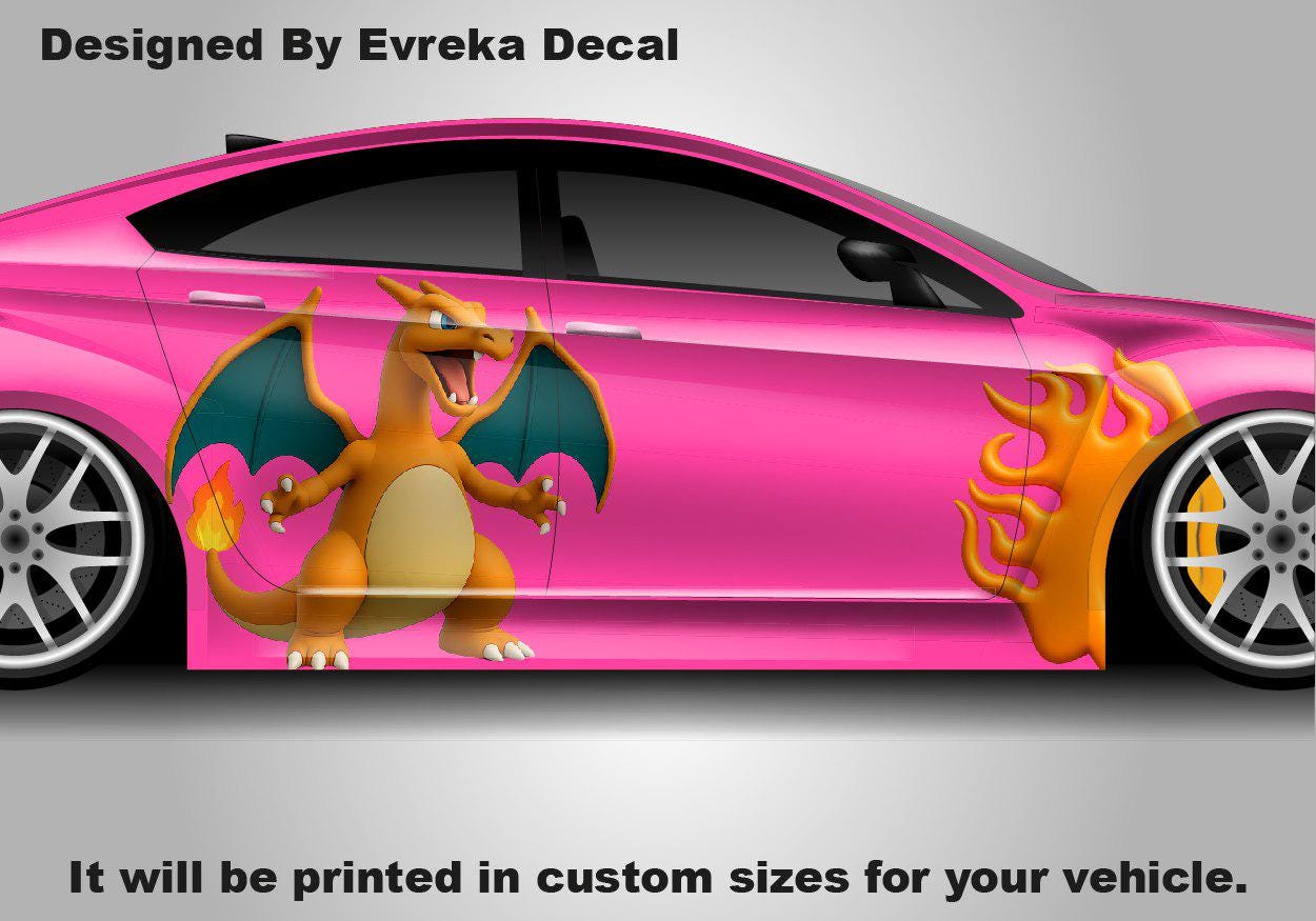 Charizard Car Decals: Car Vinyl | Comics character, Pokemon character, Designed Car Livery, Cast Vinyl Wrap , 3D Vinyl - Evreka Decal