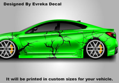 Paint Cracks Accent DIY Kit Car Decal Car Design Wrap Car Livery - Evreka Decal