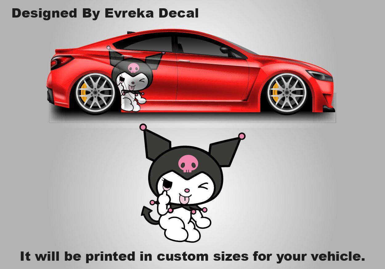 Kuromi Car Decals: Cuteness On the Go! Car Vinyl | Comics character, Designed Car Livery, Cast Vinyl Wrap - Evreka Decal