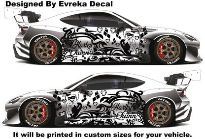 2X Trıbal Harley Quınn Graphıc Vınyl Decal TRUCK CAR SIDES - Evreka Decal