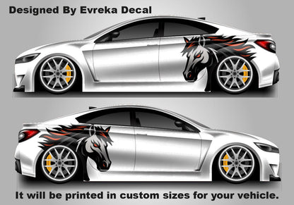 3D Horse Fits Ford Mustang Vinyl Decal Side Truck Car Vehicle Graphic - Evreka Decal