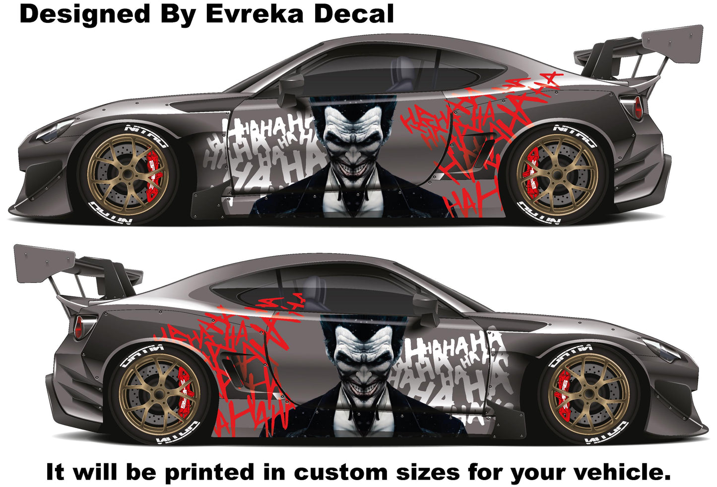 Joker Car Wrap, Car Livery, Cast Vinyl Wrap, Universal Size, Car Wrap, Car Decal, Car Foil Design