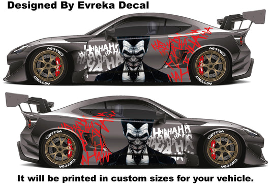 Joker Car Wrap, Car Livery, Cast Vinyl Wrap, Universal Size, Car Wrap, Car Decal, Car Foil Design