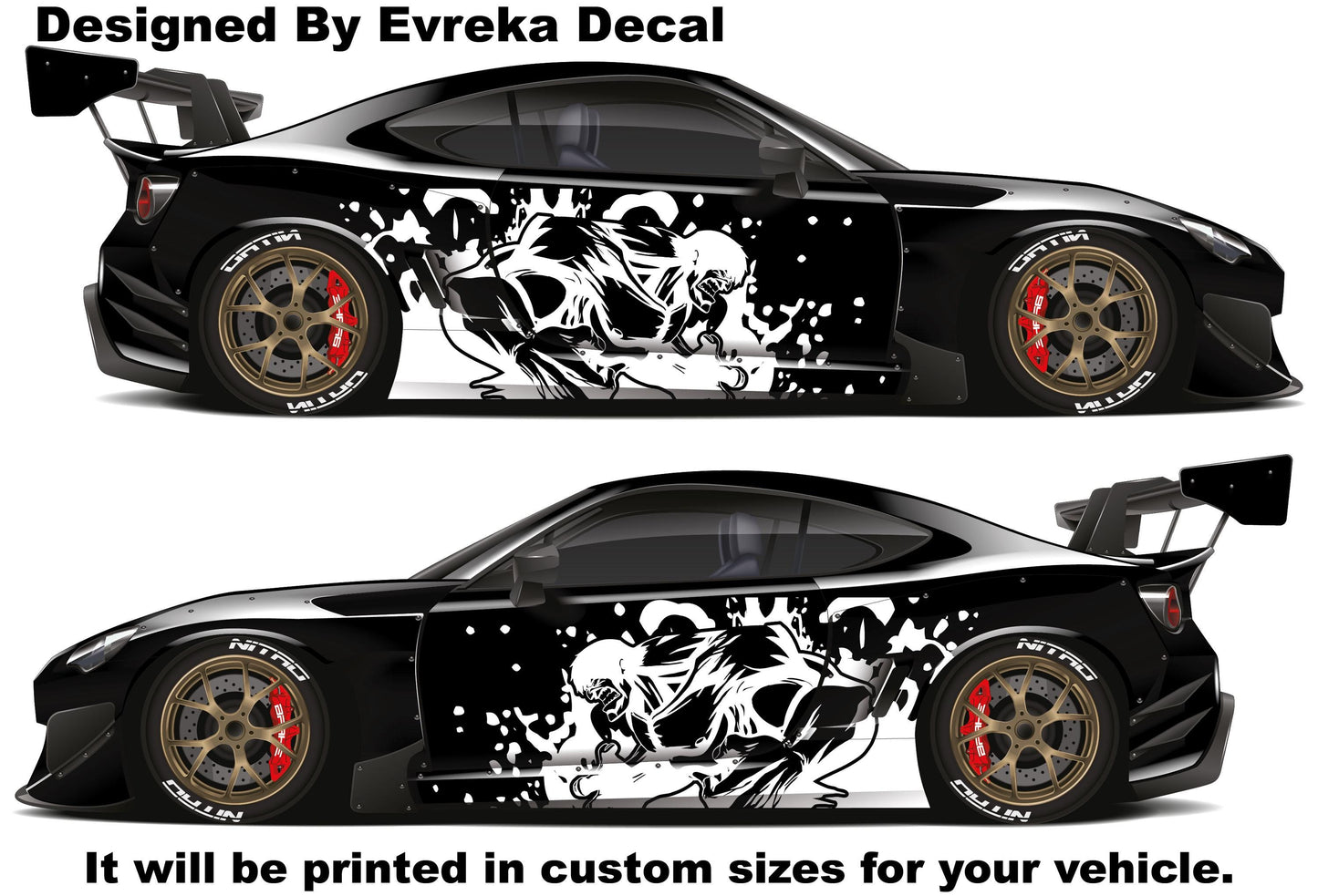 2x Hulk, Car Livery, Cast Vinyl Wrap, Universal Size, Car Wrap, Car Decal, Car Foil Design