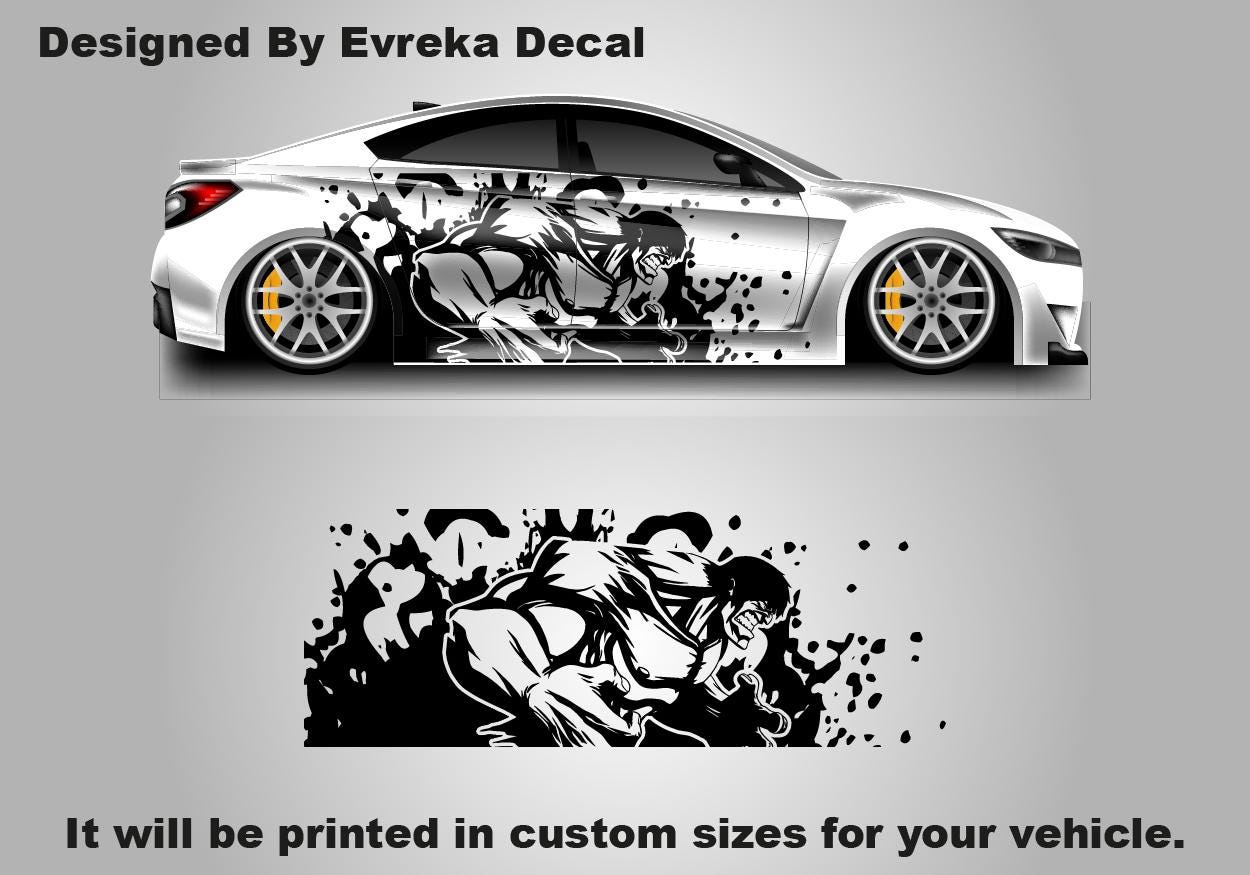 2x Hulk, Car Livery, Cast Vinyl Wrap, Universal Size, Car Wrap, Car Decal, Car Foil Design