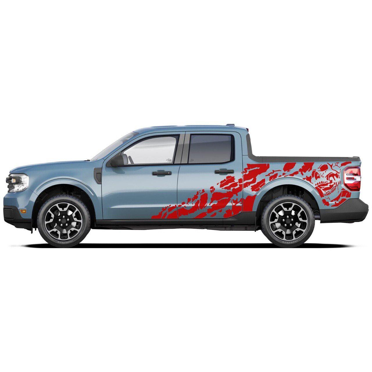 Nightmare side graphics stickers decals compatible with Ford Maverick Both Sides