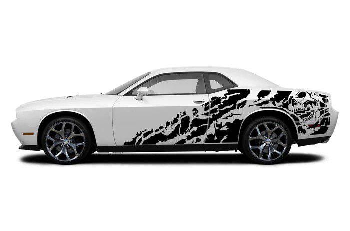 Nightmare side graphics, decals compatible with Dodge Challenger