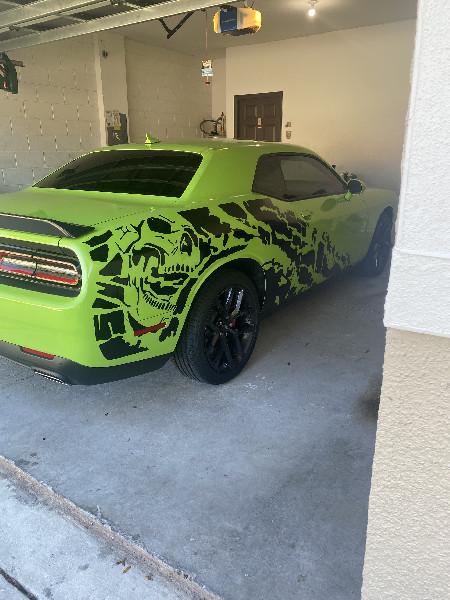 Nightmare side graphics, decals compatible with Dodge Challenger