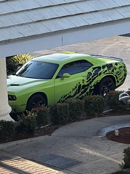 Nightmare side graphics, decals compatible with Dodge Challenger