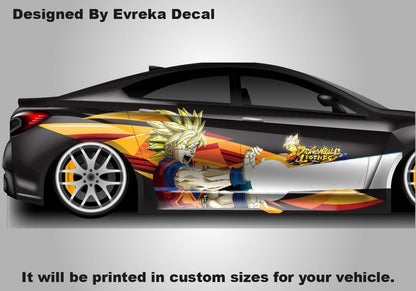 Goku Car Decal, Dragon Ball Legends Anime, Car Livery, Cast Vinyl Wrap, Universal Size, Car Wrap, Car Decal, Car Foil Design