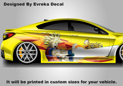 Goku Car Decal, Dragon Ball Legends Anime, Car Livery, Cast Vinyl Wrap, Universal Size, Car Wrap, Car Decal, Car Foil Design