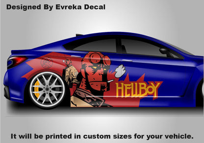 Hellboy Large Car Decal, Vinyl Graphic Car Wrap - Transform Your Ride with our Exclusive Hellboy Car Decals!