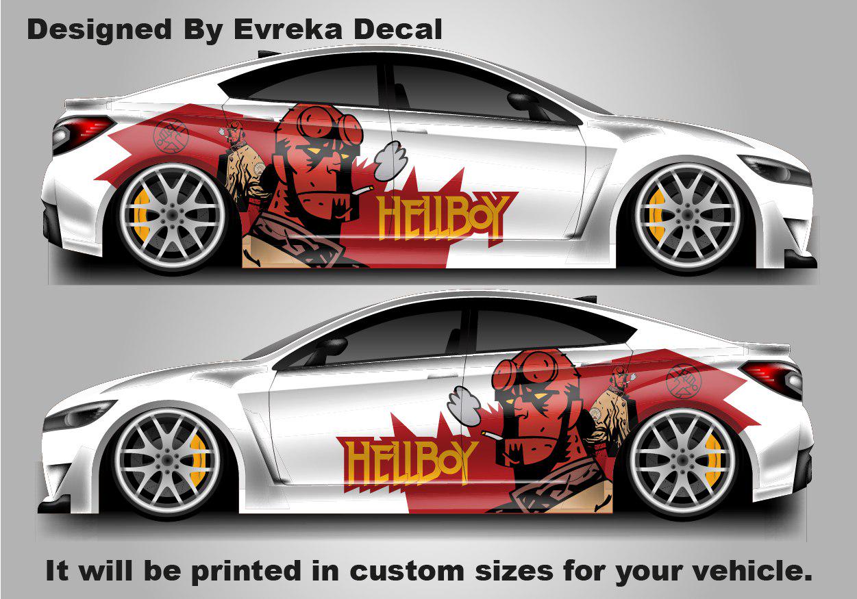 Hellboy Large Car Decal, Vinyl Graphic Car Wrap - Transform Your Ride with our Exclusive Hellboy Car Decals!