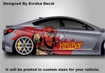 Hellboy Large Car Decal, Vinyl Graphic Car Wrap - Transform Your Ride with our Exclusive Hellboy Car Decals!